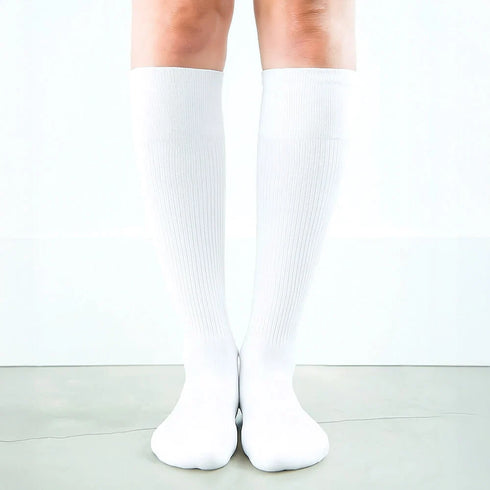 Solid White Cotton - Medical Compression Socks
